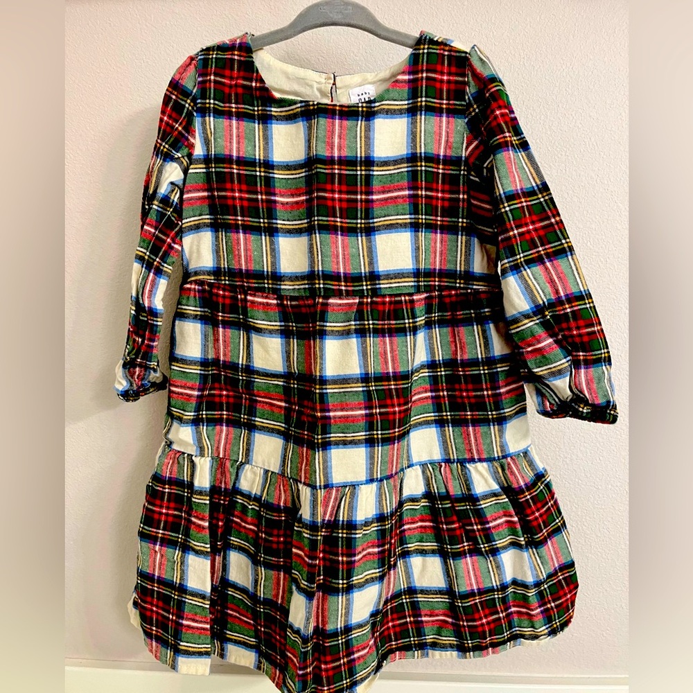 Gap Flannel Holiday 4T Tiered Dress